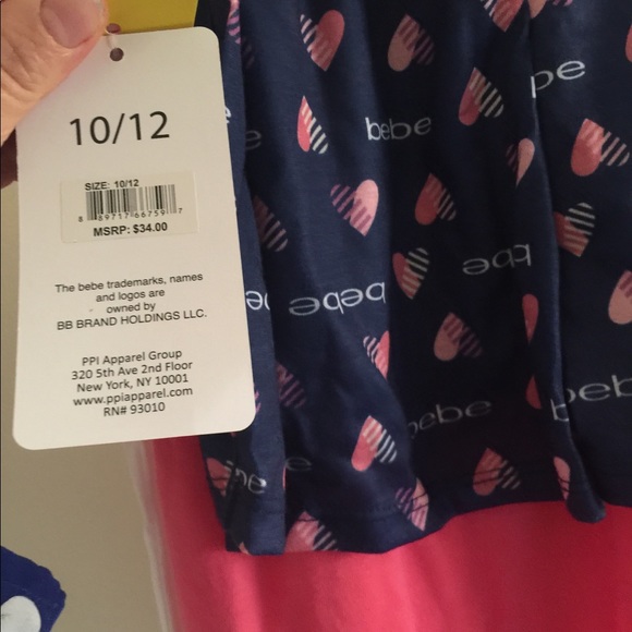 Bebe 3 Piece Pajama Sleepwear size 10/12 - Picture 6 of 8
